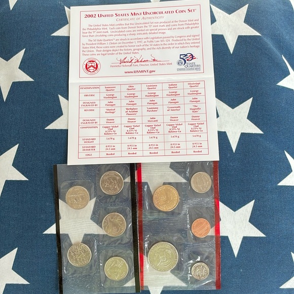U.S. Mint 2002 Uncirculated Coin Set - Picture 2 of 6